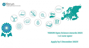 YERUN Open Science Awards 2023. Call now open. Apply by 5 december 2023